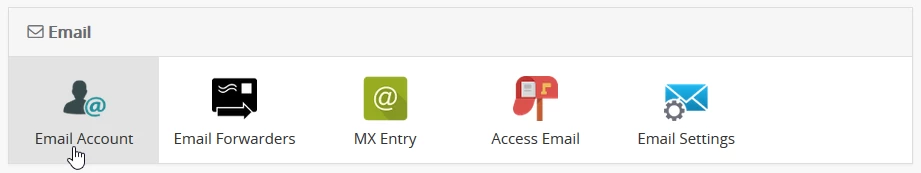 Compte email du panneau Webuzo