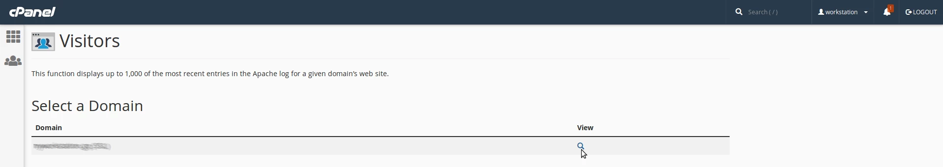 Vérifier les visiteurs sur le domaine cPanel