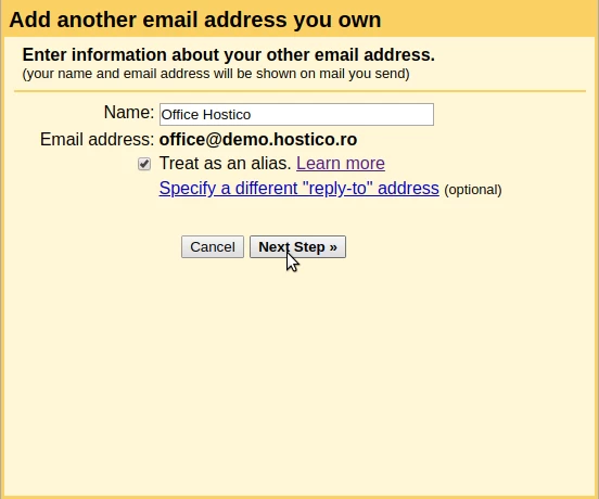 Ajouter une adresse email