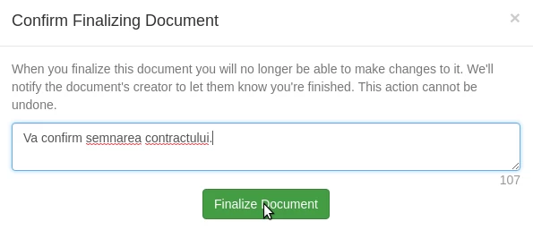 Achèvement du contrat Hostico
