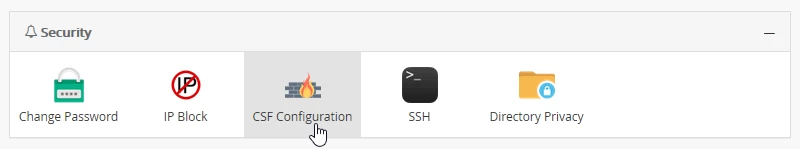Section Sécurité Webuzo