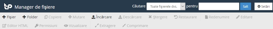 Unelte de administrare in file manager