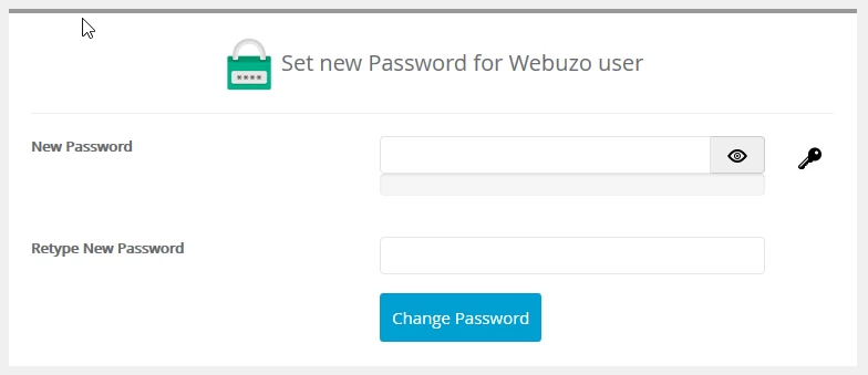 Generare parola noua webuzo
