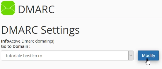 Activare DMARC pe domeniu cPanel