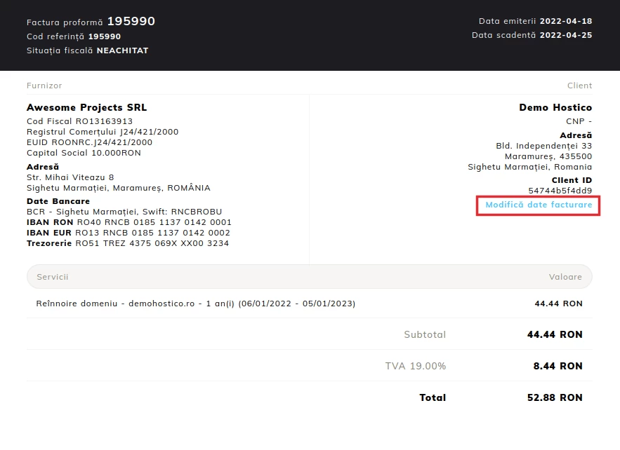 exemples de factures