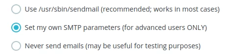 Parametrii SMTP