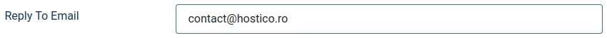 Adresa de raspuns email