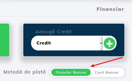 Formular transfer bancar